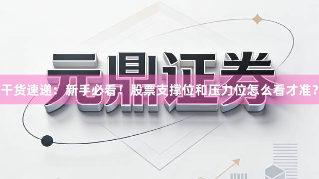 干货速递：新手必看！股票支撑位和压力位怎么看才准？