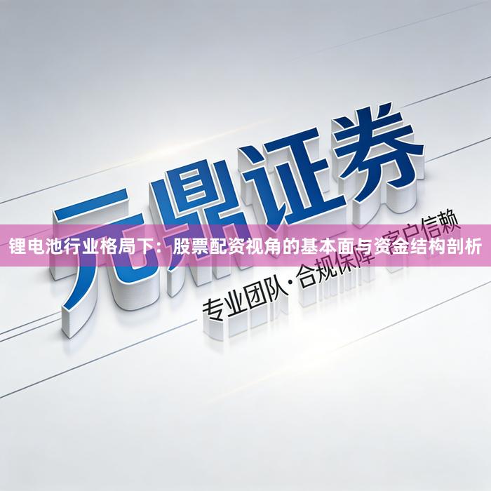 锂电池行业格局下：股票配资视角的基本面与资金结构剖析