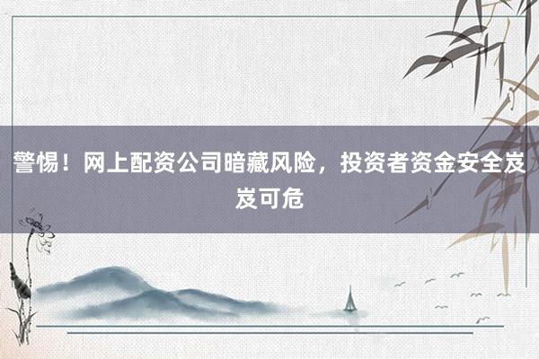 警惕！网上配资公司暗藏风险，投资者资金安全岌岌可危