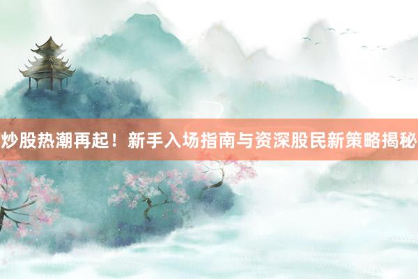 炒股热潮再起！新手入场指南与资深股民新策略揭秘