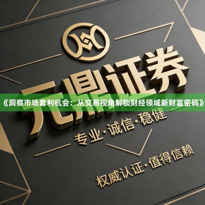 《洞察市场套利机会：从交易视角解锁财经领域新财富密码》